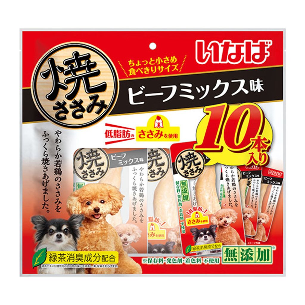 INABA - Dog - QDS-63 燒雞柳 - 牛肉味混合味 10條 QDS-63 MorPetPet