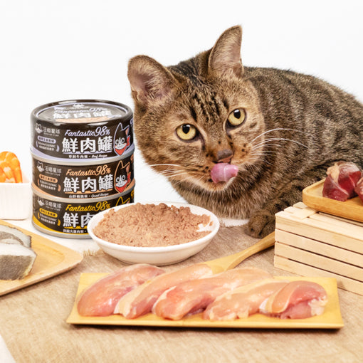 汪喵星球 DOGCATSTAR |貓用 FANTASTIC 98% 鮮肉無膠主食罐|80G&165G|MorPetPet