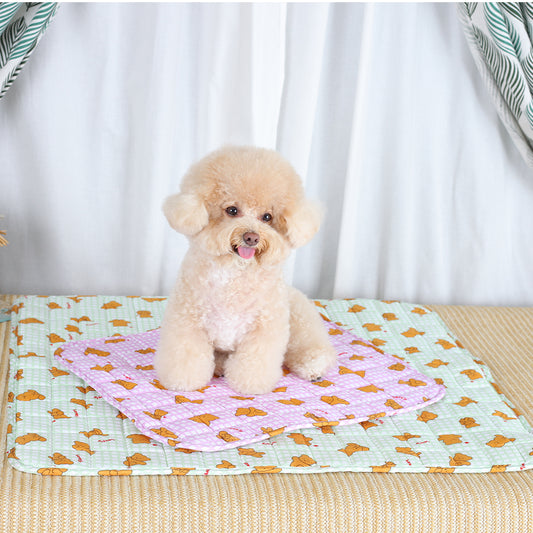 LA Punggi Dog Cool Mat，充滿自然質感和涼爽感-紫色S-MorPetPet