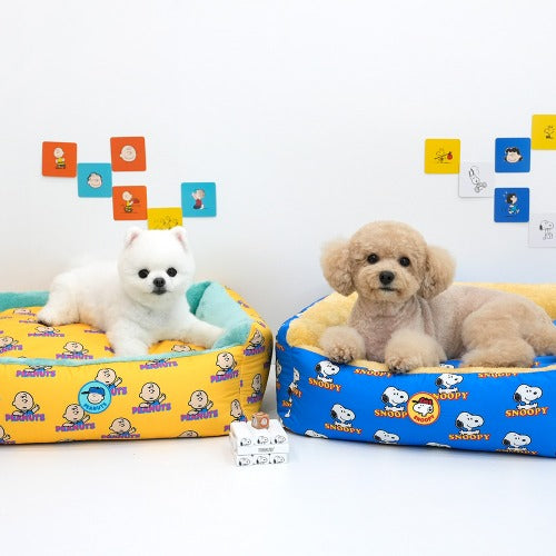 Snoopy史努比 流行印花寵物床 藍色- ParisDog- MorPetPet