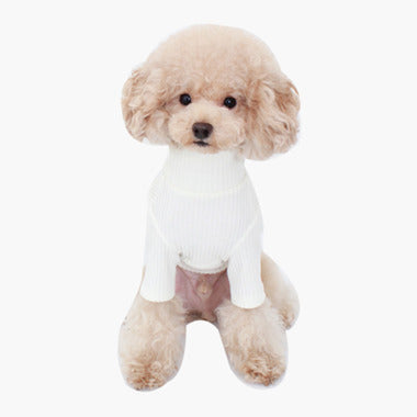Cash Neck Warm T-Shirt [10色選擇]-S-M象牙色