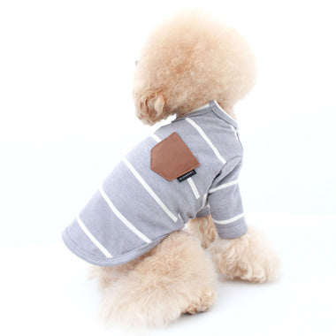 復古口袋 V 領 T-Shirt - 灰色-2XL灰色