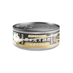 陪心寵糧 Nu4pet| 「貓」Super小黑輕脂罐 – 雞肉X黑木耳80g｜MorPetPet
