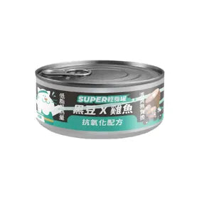 陪心寵糧 Nu4pet| 「貓」Super小黑輕脂罐 – 雞魚X黑豆80g｜MorPetPet