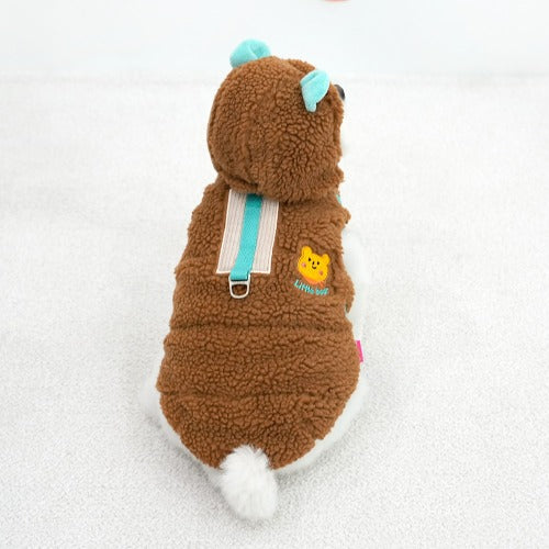 小熊背帶衣服（含帽子） 灰色3XL- ParisDog- MorPetPet